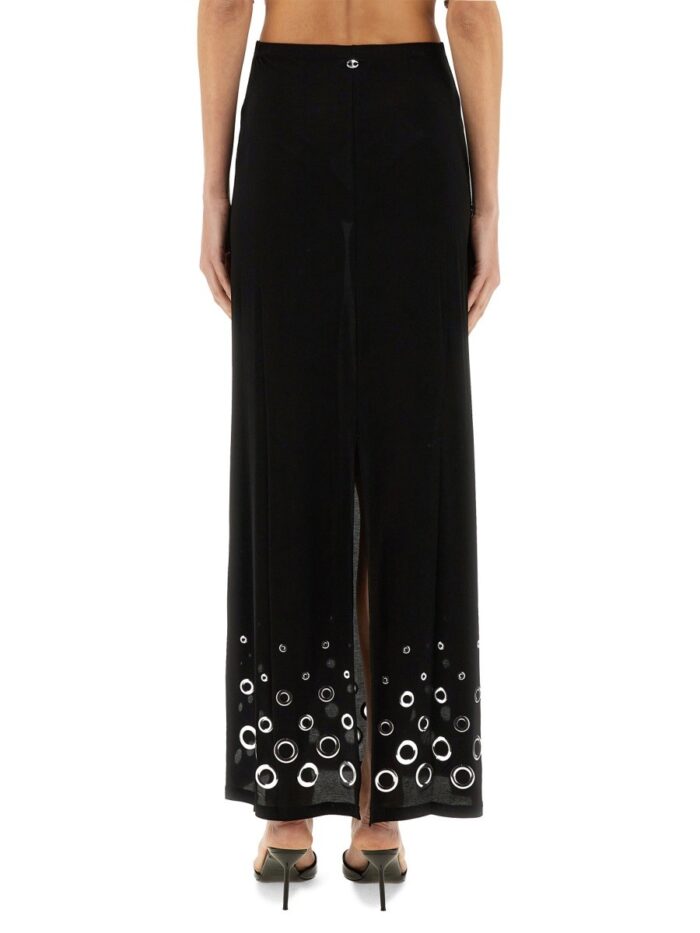 RABANNE LONG JERSEY SKIRT