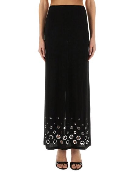 RABANNE LONG JERSEY SKIRT
