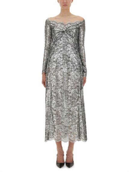 RABANNE LONG LACE DRESS