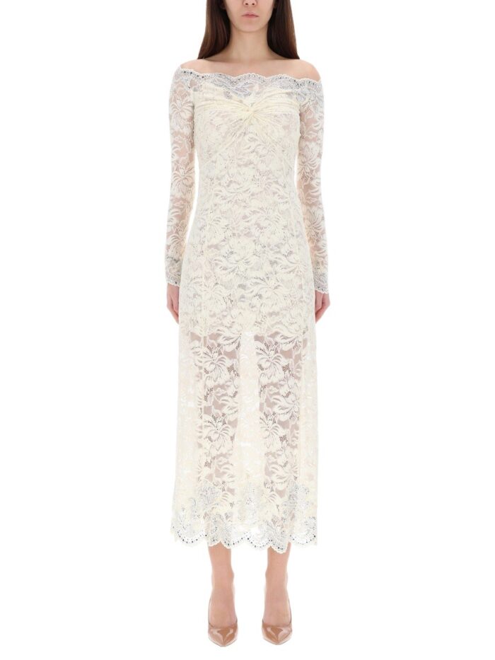 rabanne long lace dress RABANNE LONG LACE DRESS
