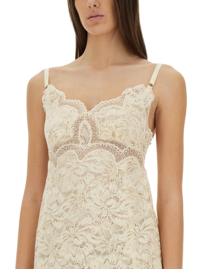 RABANNE LONG LACE DRESS