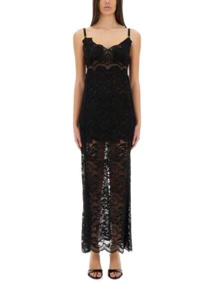 RABANNE LONG LACE DRESS