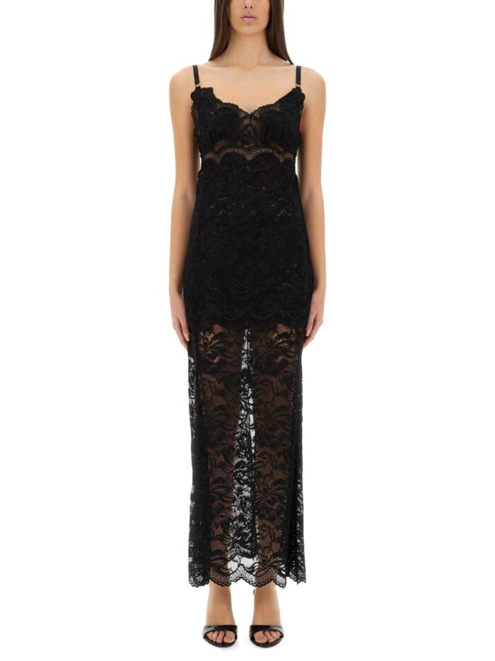 RABANNE LONG LACE DRESS