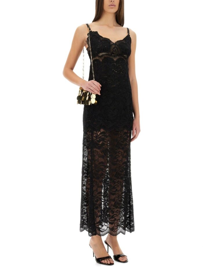 RABANNE LONG LACE DRESS