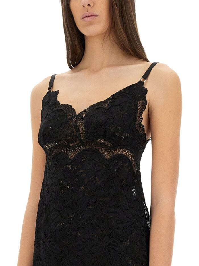 RABANNE LONG LACE DRESS