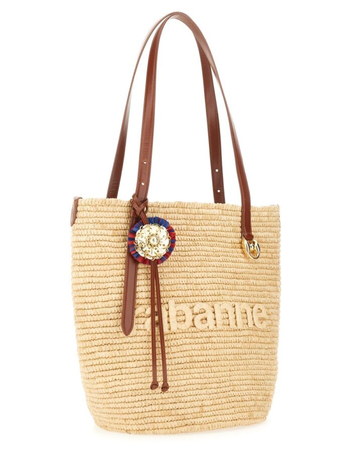 RABANNE "NATURAL RAFFIA" TOTE BAG