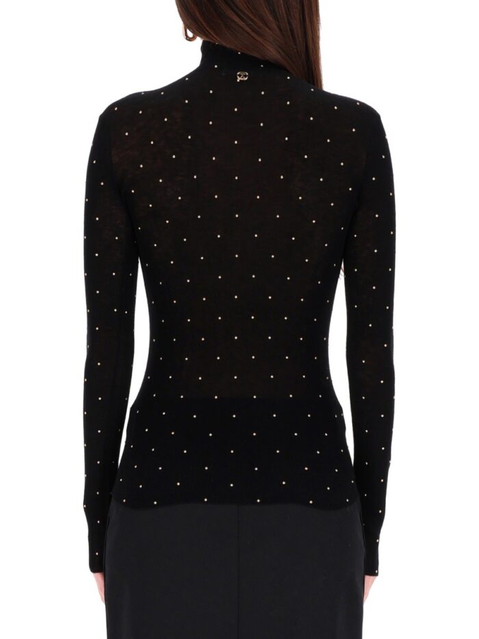 RABANNE "SECON-SKIN" EFECT MESH WITH STUDS
