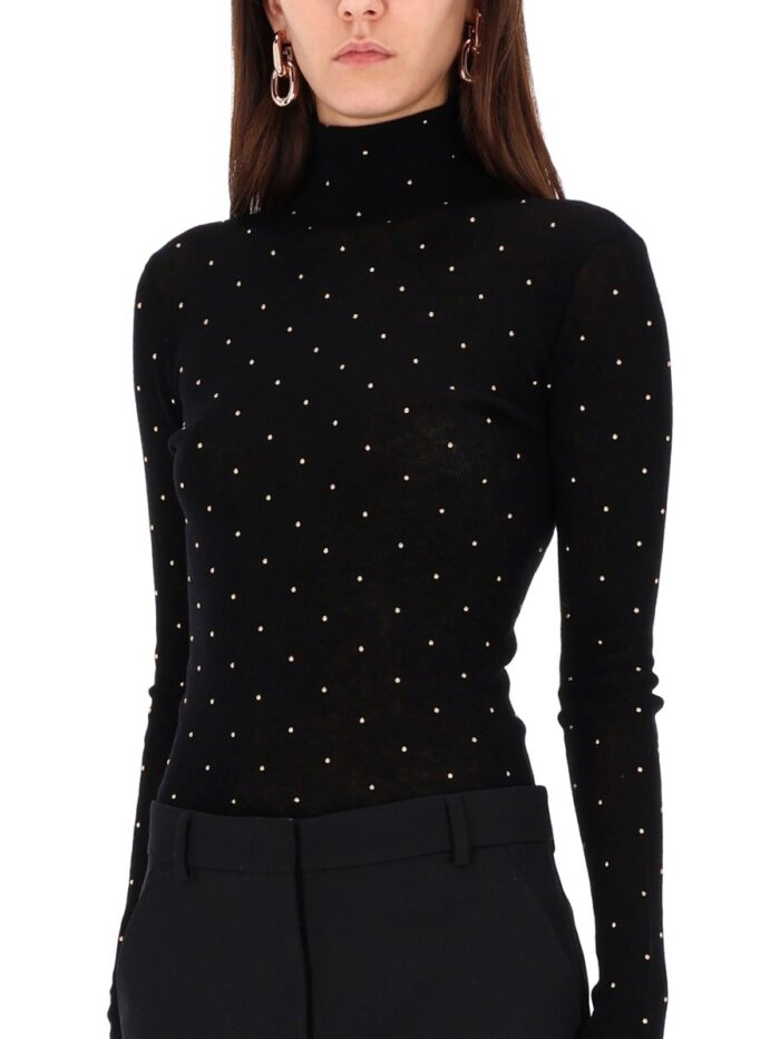 RABANNE "SECON-SKIN" EFECT MESH WITH STUDS