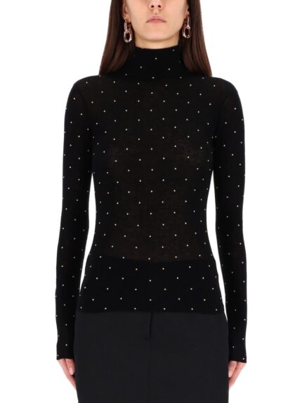 RABANNE "SECON-SKIN" EFECT MESH WITH STUDS