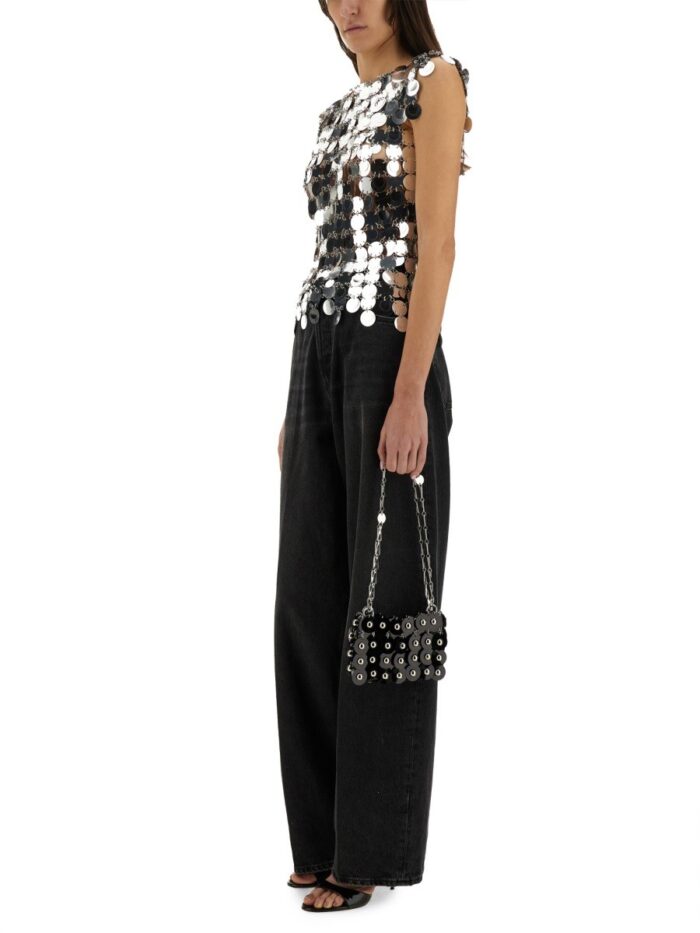 RABANNE TOP "THE ICONIC SILVER SPARKLE DISCS"
