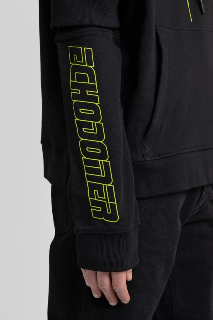 RAF SIMONS Echodomer Short Sleeve Hoodie With Separate Sleeves