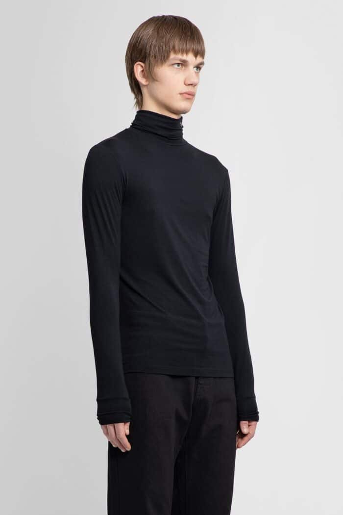 RAF SIMONS Long Sleeve Turtleneck T-shirt With Smiley Embroidery