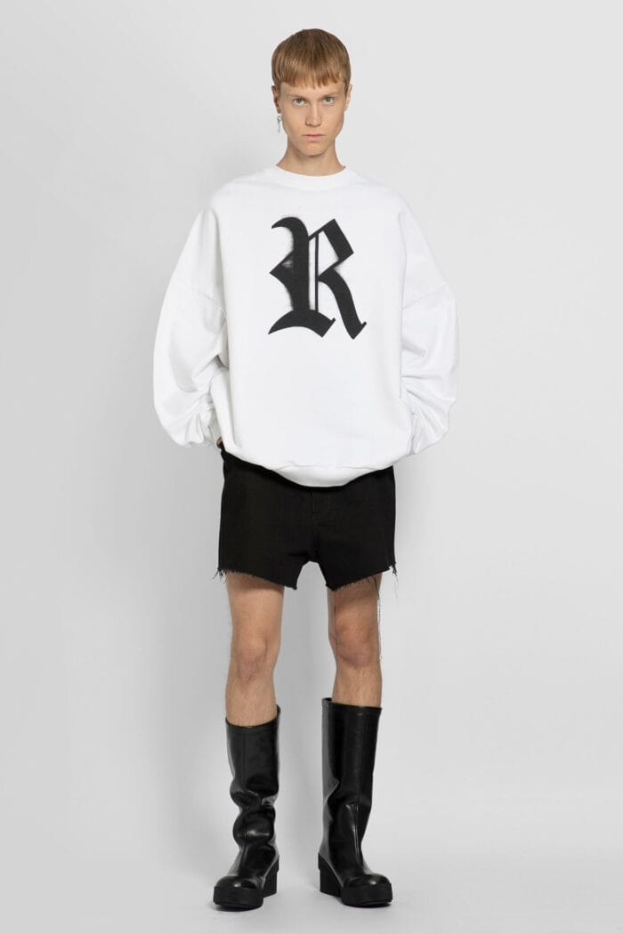 RAF SIMONS Oversized R Print Crewneck Sweatshirt