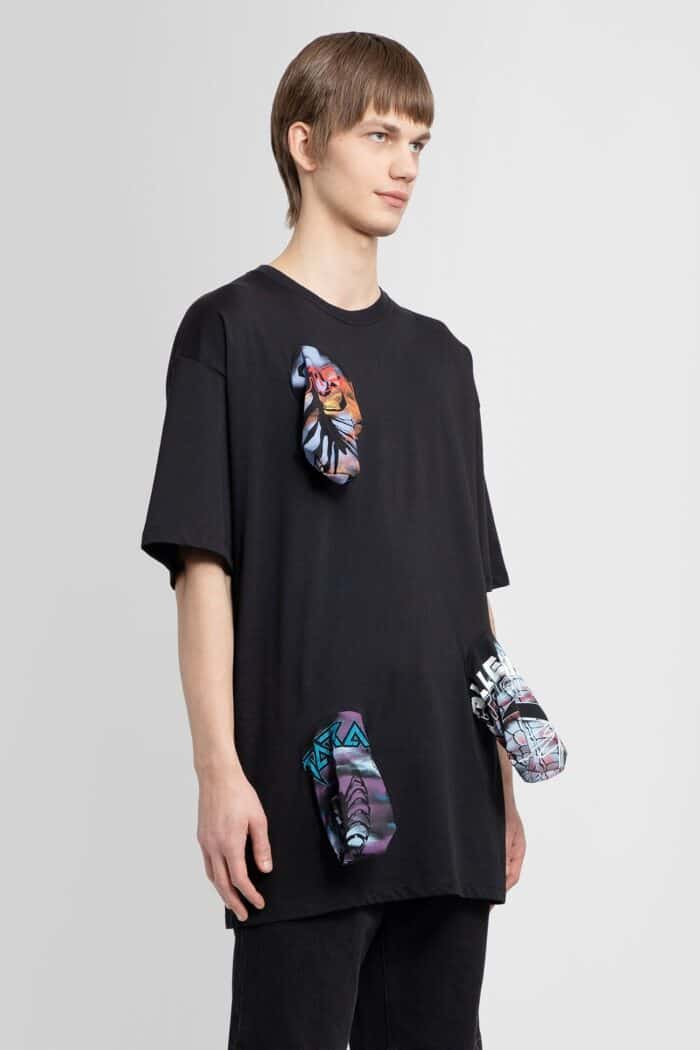 RAF SIMONS Oversized T-shirt With Printed Pocket Holes