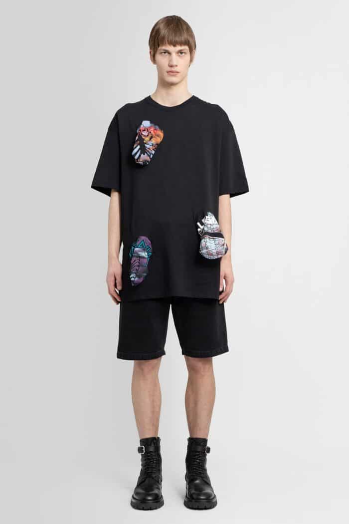 RAF SIMONS Oversized T-shirt With Printed Pocket Holes