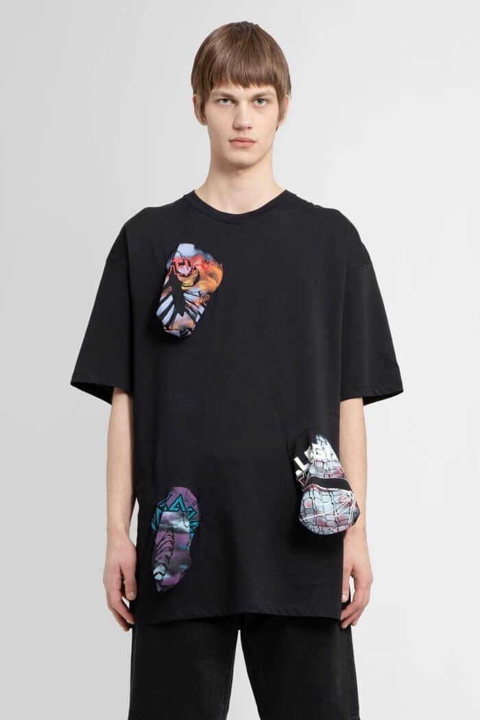 RAF SIMONS Oversized T-shirt With Printed Pocket Holes