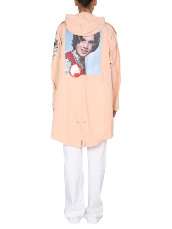 RAF SIMONS PARKA WITH LOGO PATCH