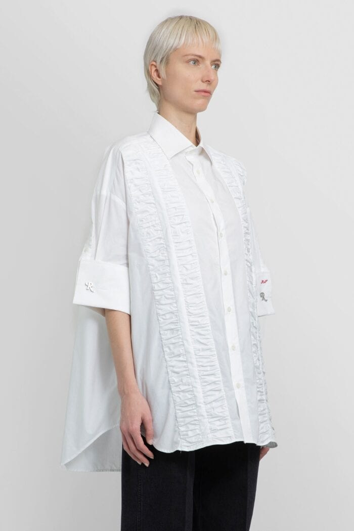 RAF SIMONS Ruffle Business Short Sleeve Shirt