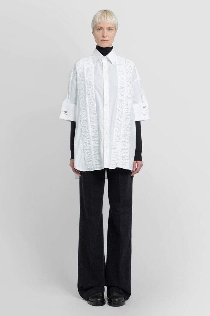 RAF SIMONS Ruffle Business Short Sleeve Shirt