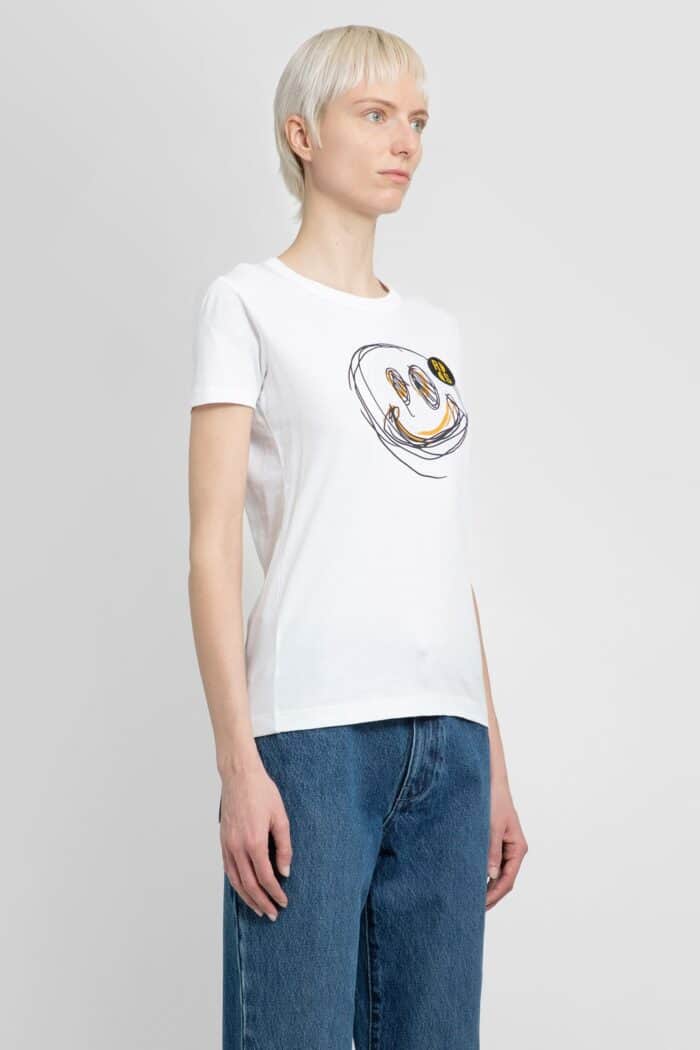 RAF SIMONS Smiley Collaboration Hand Drawn Logo Tight Fit T-shirt