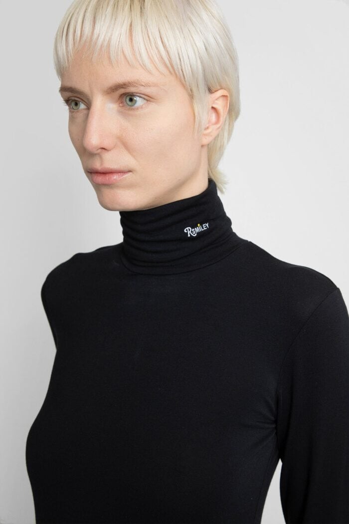 RAF SIMONS Smiley Collaboration R Smiley Turtleneck Top