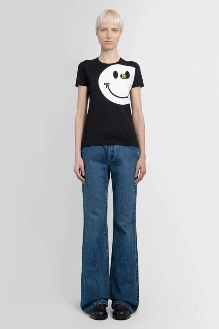 RAF SIMONS Smiley Collaboration Tight Fit T-shirt