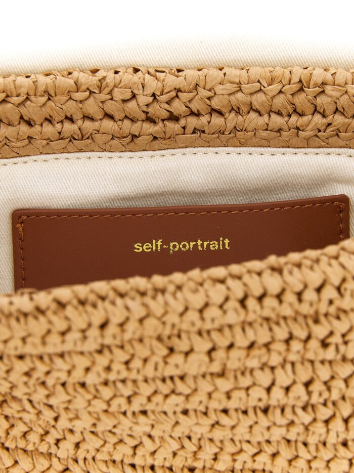 SELF PORTRAIT 'Raffia Bow Charm' Shoulder Bag