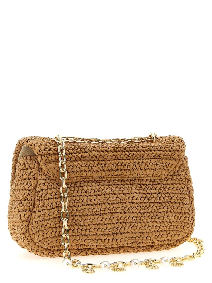 SELF PORTRAIT 'Raffia Bow Charm' Shoulder Bag
