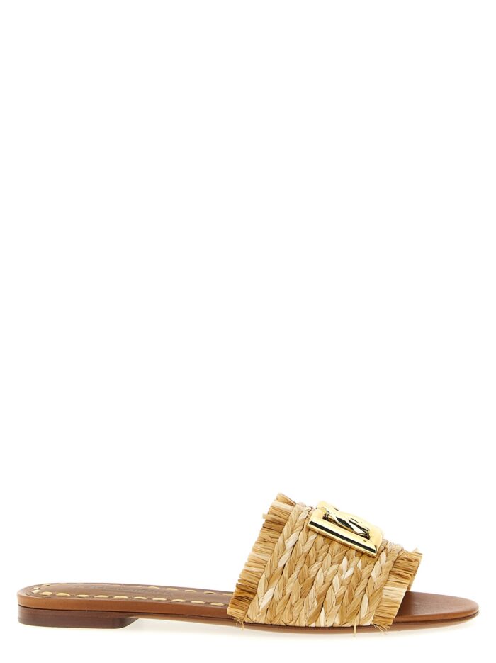 dolce & gabbana raffia braid slides Dolce & Gabbana Raffia Braid Slides