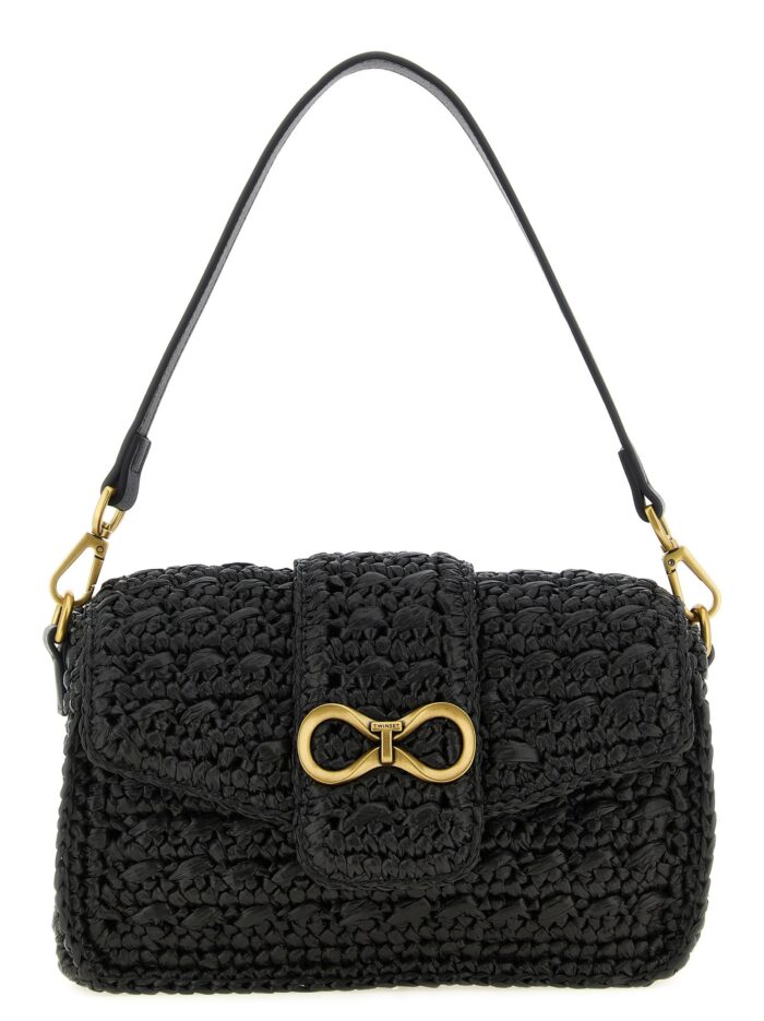 twin set raffia crossbody bag TWIN SET Raffia Crossbody Bag