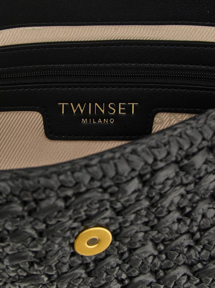 TWIN SET Raffia Crossbody Bag