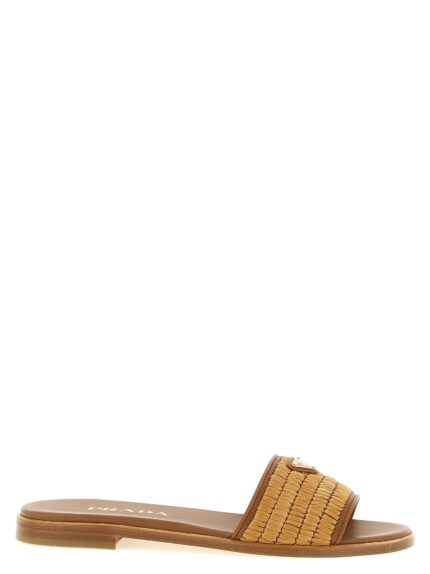 PRADA Raffia Slides