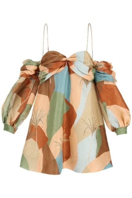 Raquel Diniz 'abby' Linen Silk Mini Dress