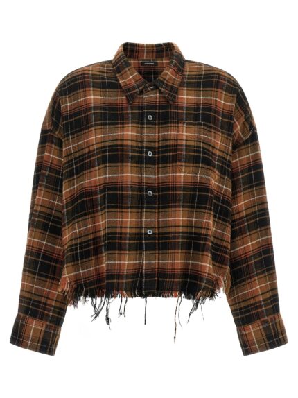 R13 Raw Cut Cropped Shirt