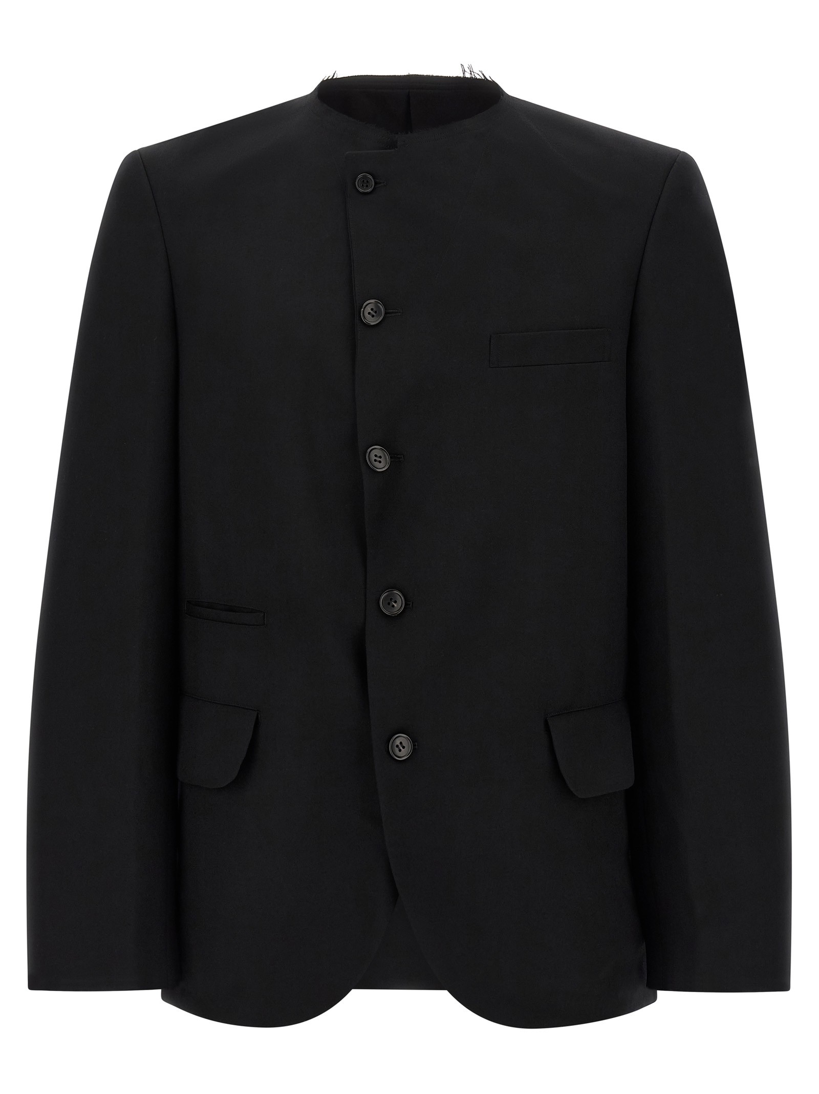 COMME DES GARCONS BLACK Raw Cut Hem Blazer