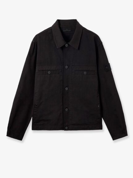 Stone Island Raw Hand Wool Cotton Gabardine-TC S.I: Ghost Wool And Cotton Blend Jacket