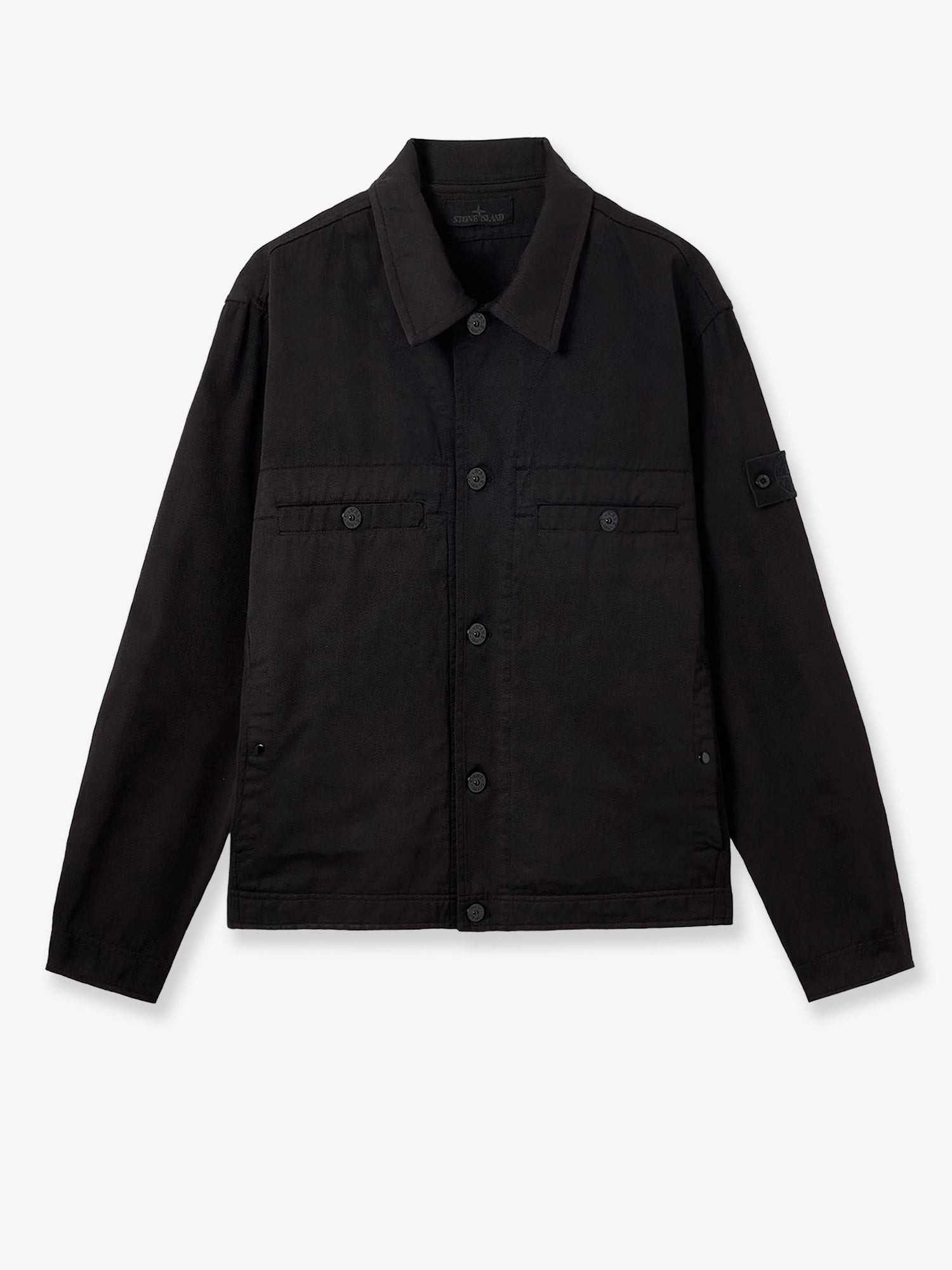Stone Island Raw Hand Wool Cotton Gabardine-TC S.I: Ghost Wool And Cotton Blend Jacket