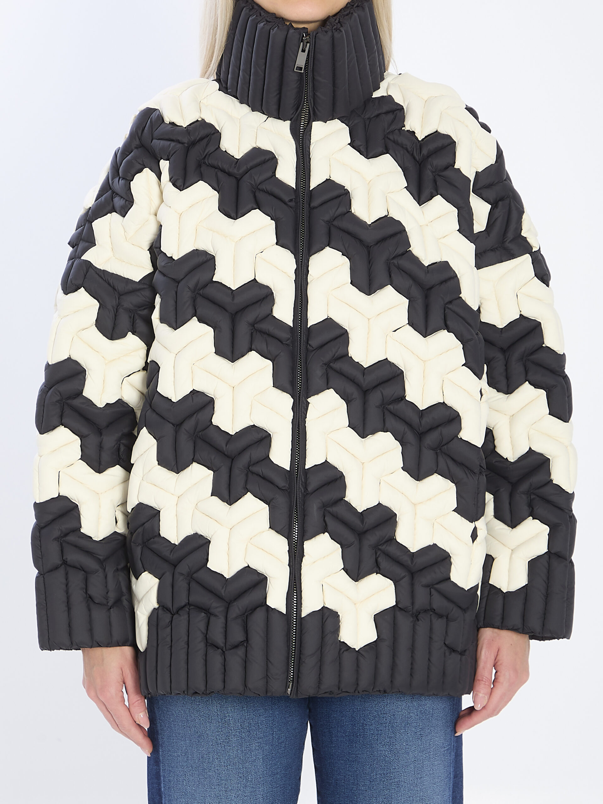 Raxxy Black and white puffer jacket