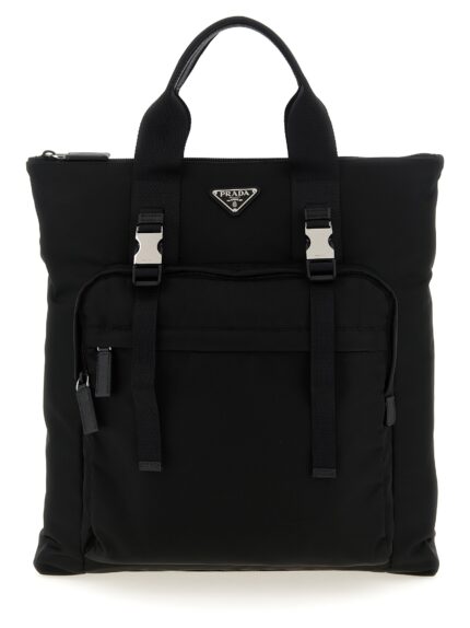 PRADA Re-Nylon And Saffiano Backpack Shopping Bag