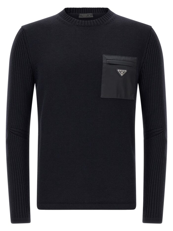 prada 're nylon' pocket sweater PRADA 'Re-Nylon' Pocket Sweater