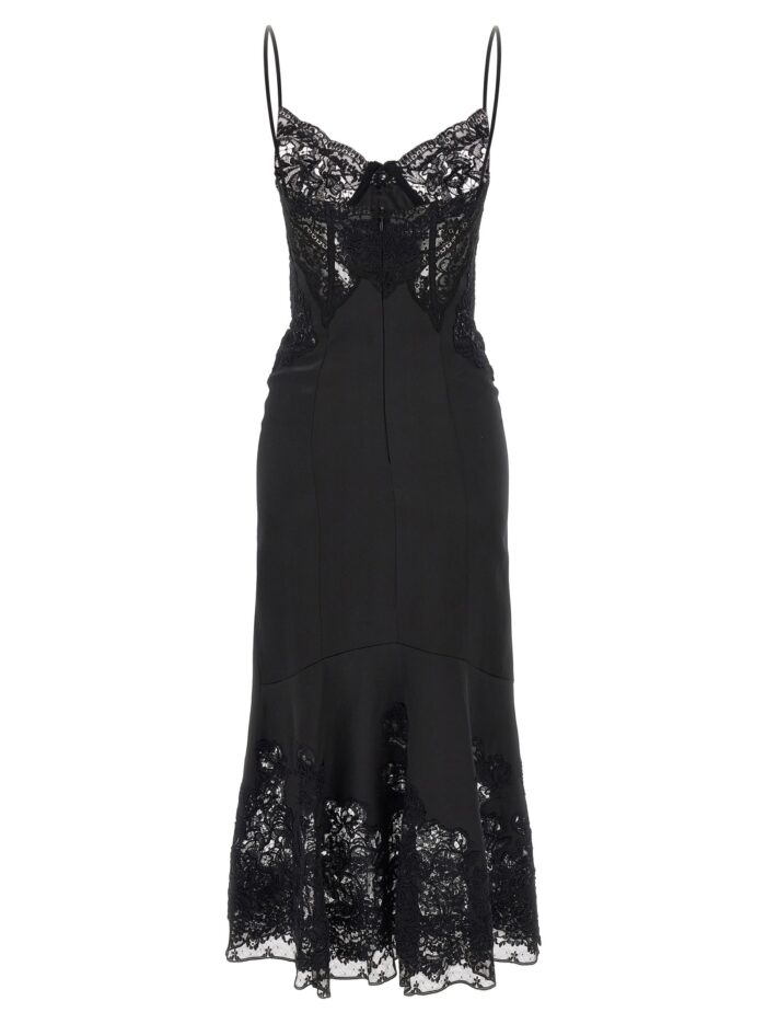 ERMANNO SCERVINO Rebrodé Lace Lingerie Dress Black