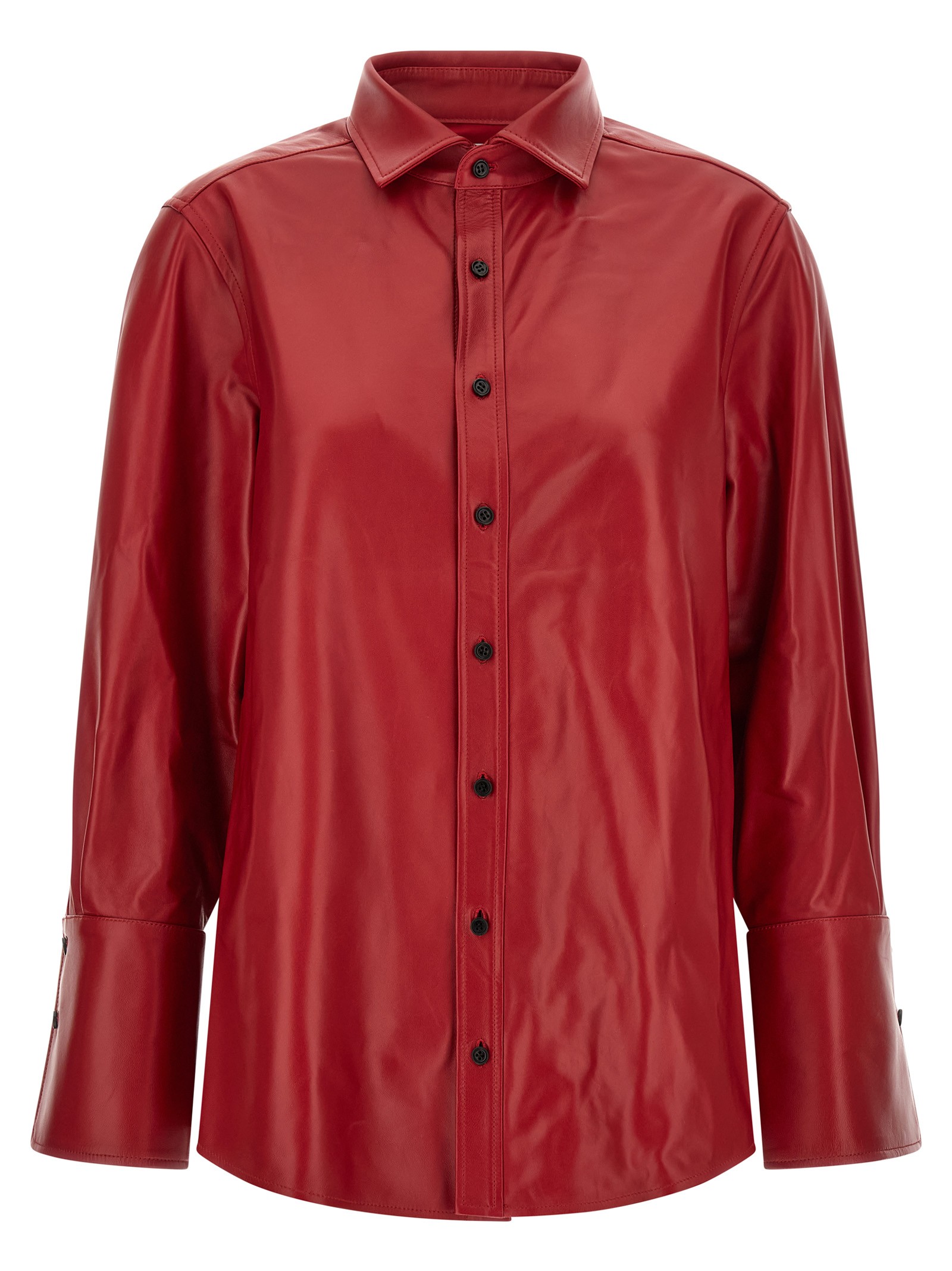 CO Red Leather Shirt