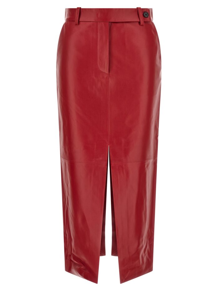co red leather tailored skirt CO Red Leather Tailored Skirt