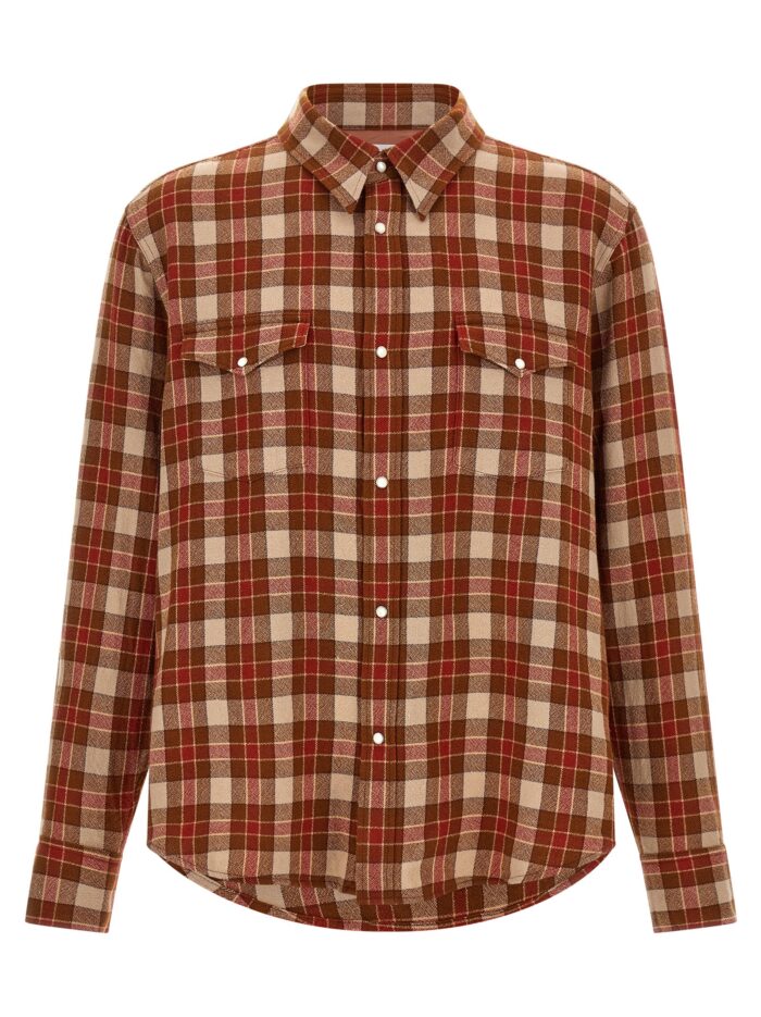 visvim red 'meridian check' shirt VISVIM Red 'Meridian Check' Shirt