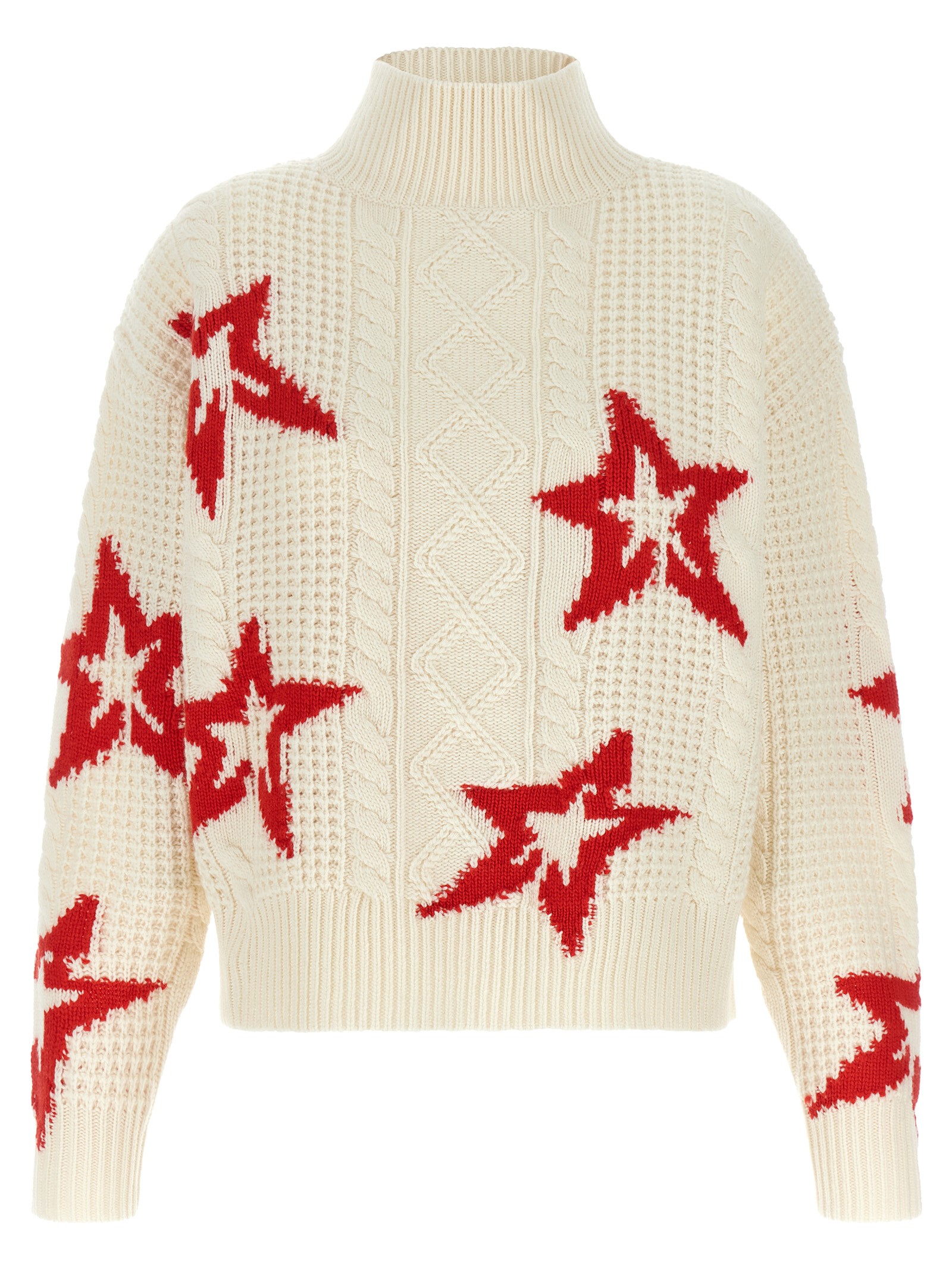 PERFECT MOMENT Red Star Turtleneck Sweater