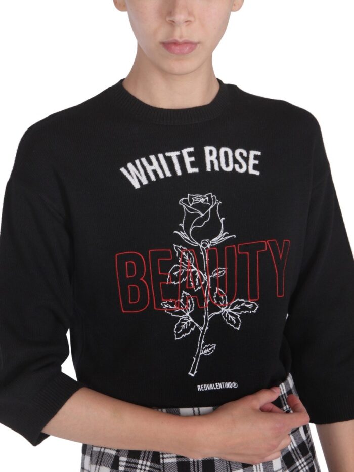 RED VALENTINO CREW NECK SWEATER