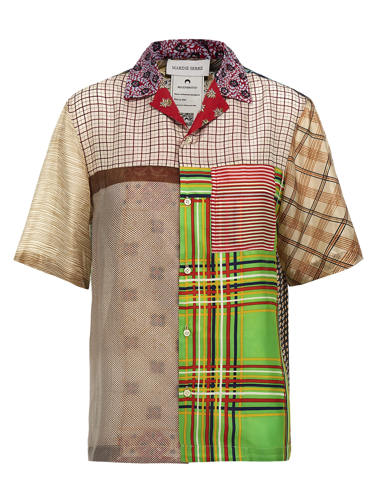 MARINE SERRE 'Regenerated Silk Scarves Bowling' Shirt