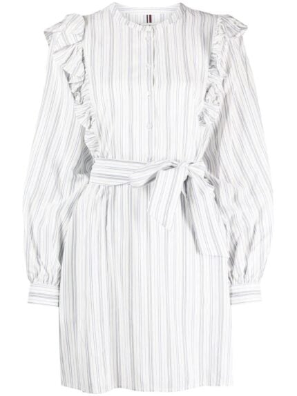 Regular Stripe Short Frill Dre