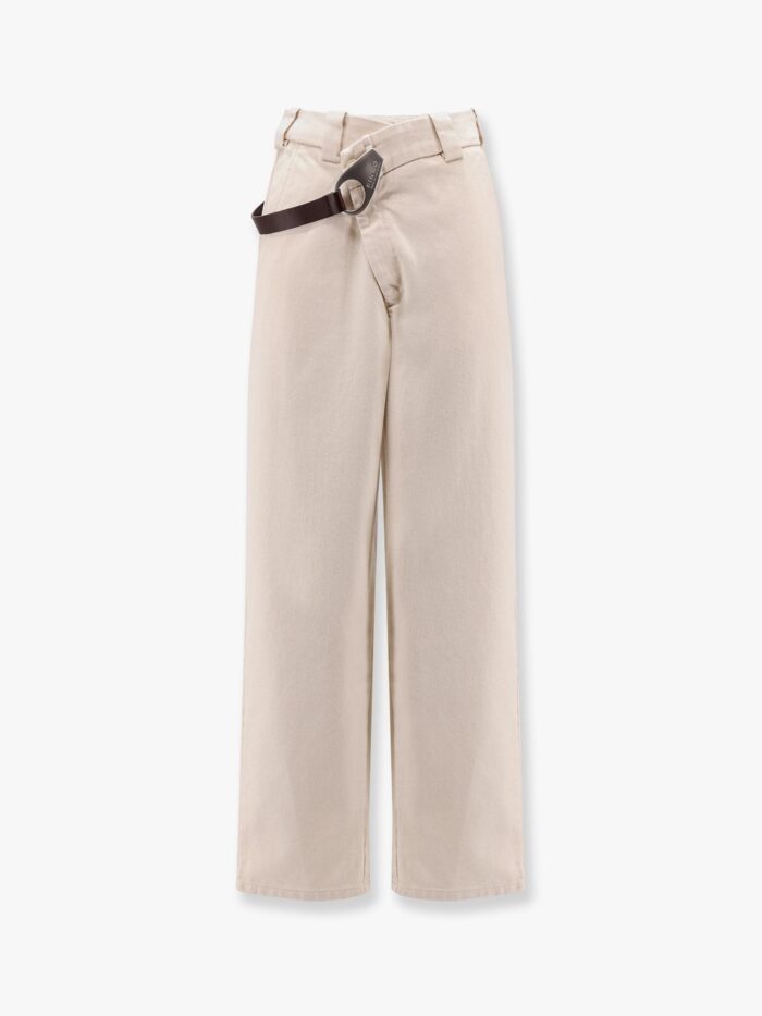 Reimagine By Pinko X Patrick McDowell Cotton Trousers With Crossover And Belt