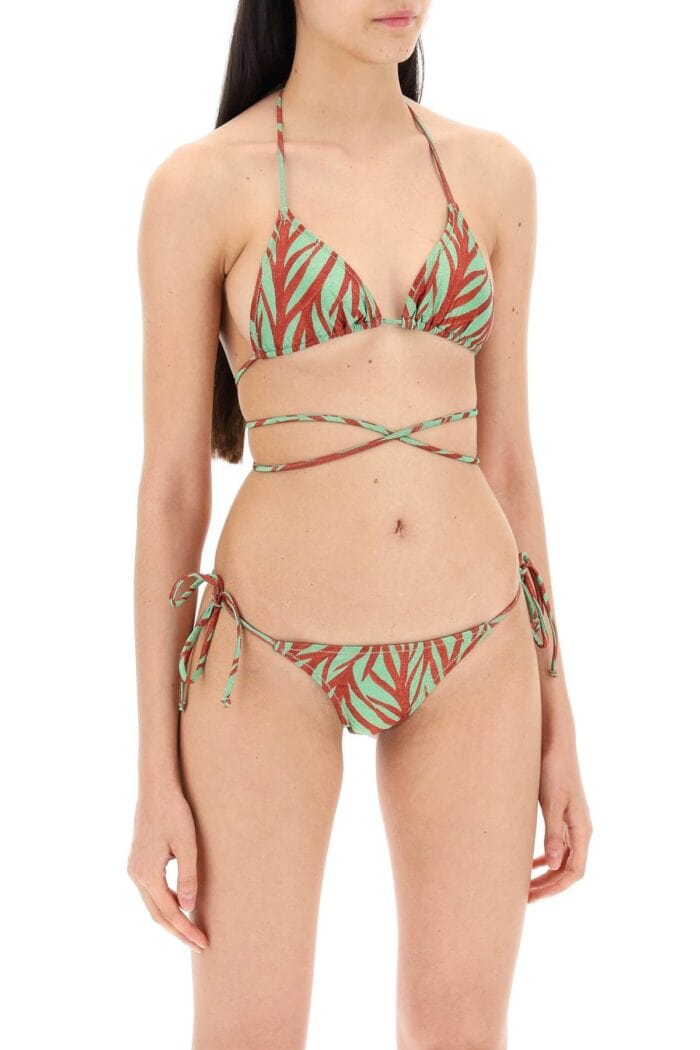 REINA OLGA 'animal Print Miami Bikini Set